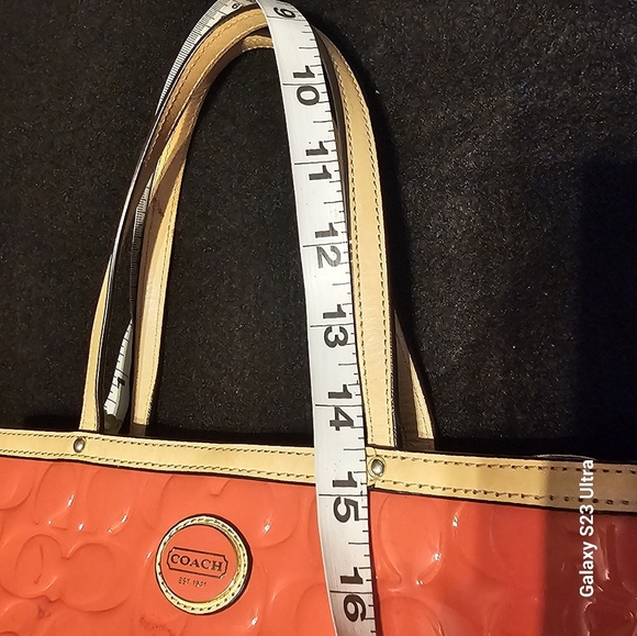 Coach F48166 PEYTON EMBOSSED PATENT TOP HANDLE TOTE - Picture 11 of 16